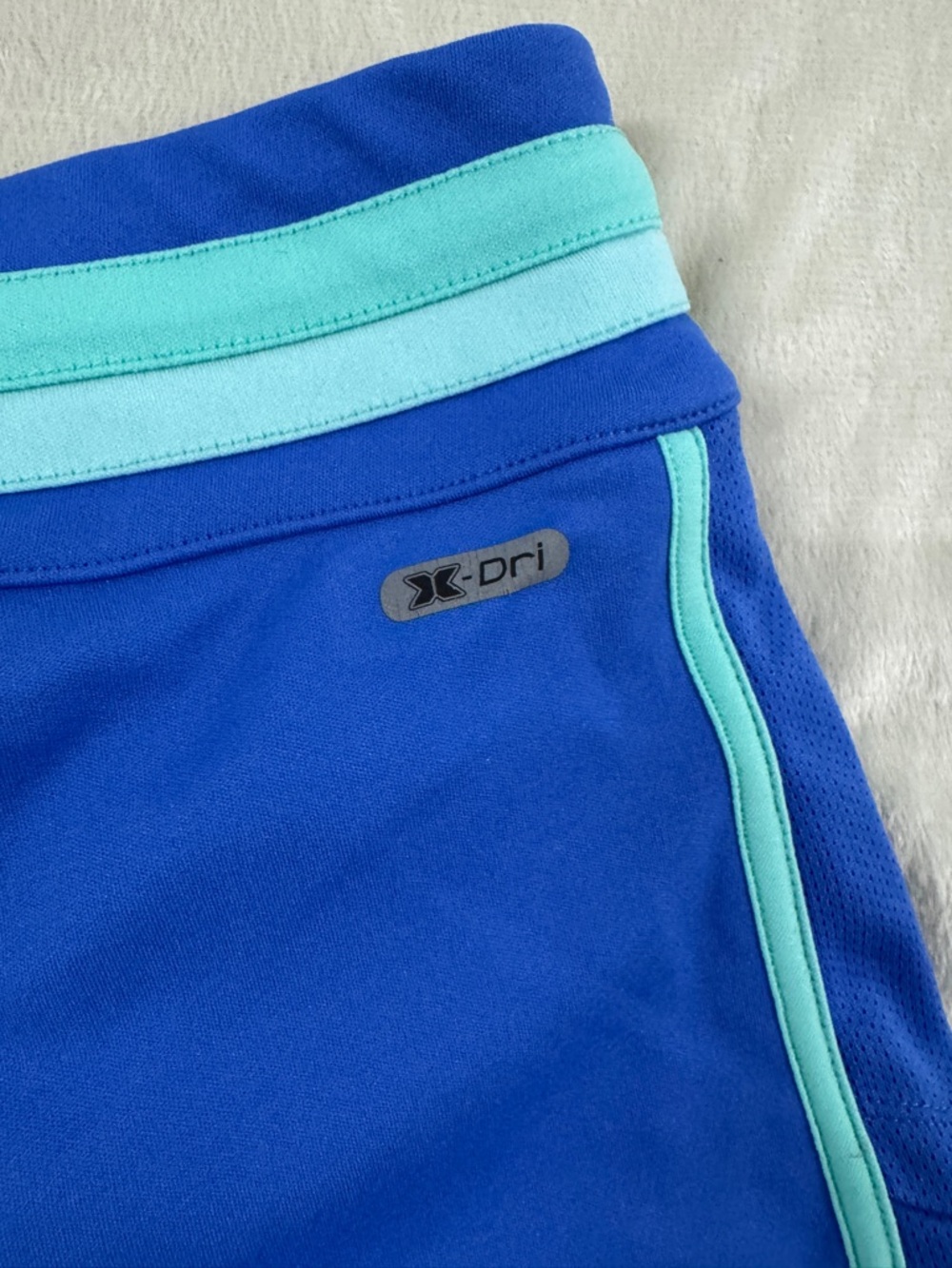 RBX Royal Blue Athletic Shorts with Aqua Trim - Picture 4 of 5